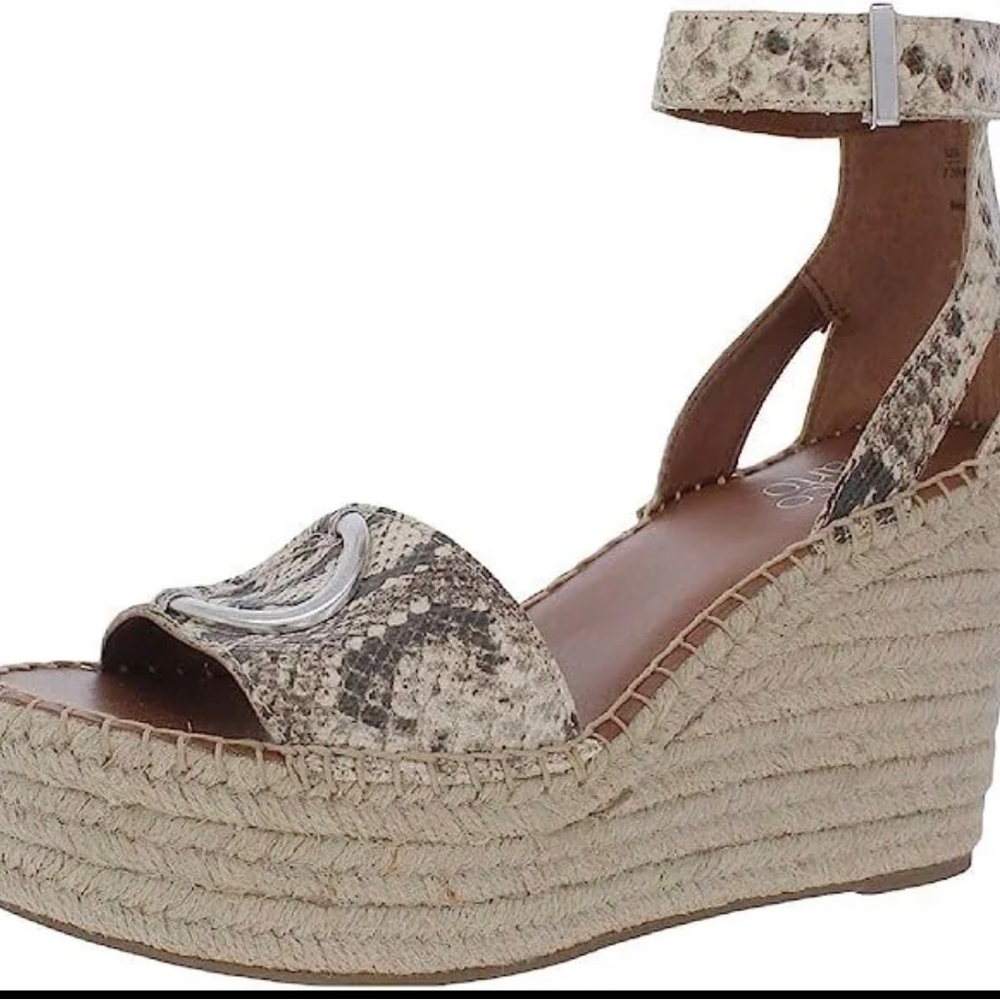 Franco Sarto Touch Wedge Espadrilles 
Snakeskin Vanilla
